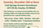 Cold Springs Growers Christmas Event Cold Springs Growers Christmas Event Flyer E7C7A809 A45A 920B 550598E117AF6569 e7e96de9 e92e 58b7 f193aade38332662