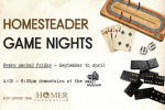 Homesteader Game Night Series
