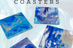 Paint & Sip: DiY Acrylic Pour Coasters With Resin Finish *You Choose Any Colors!