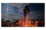 September Moonfire @ Port Aransas Beach