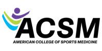 American College of Sports Medicine logo reading "ACSM American College of Sports Medicine" with a graphic of someone running in purple, green, and blue.