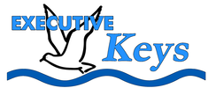 A blue logo on a white background reads "Executive Keys"