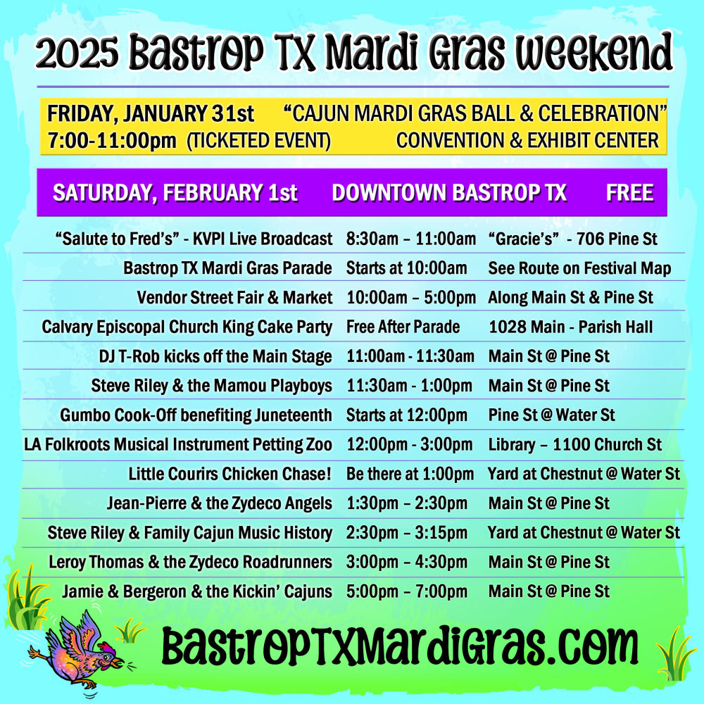 Mardi Gras Schedule