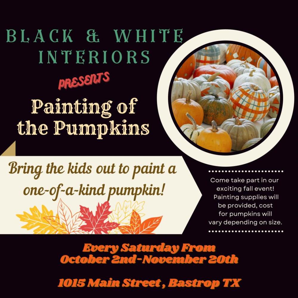 Painting of the Pumpkins 2021 Black & White Interiors