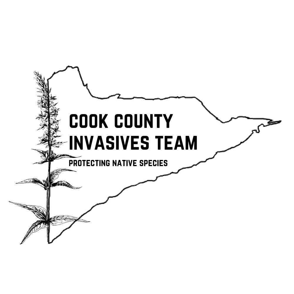 A graphic of the Cook County Invasive Species Team logo