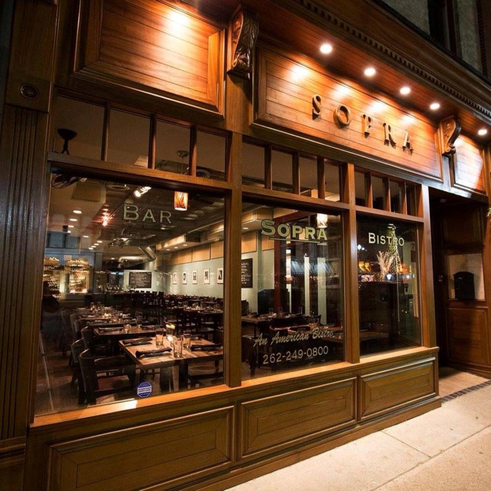 Sopra Bistro exterior image in downtown Lake Geneva.