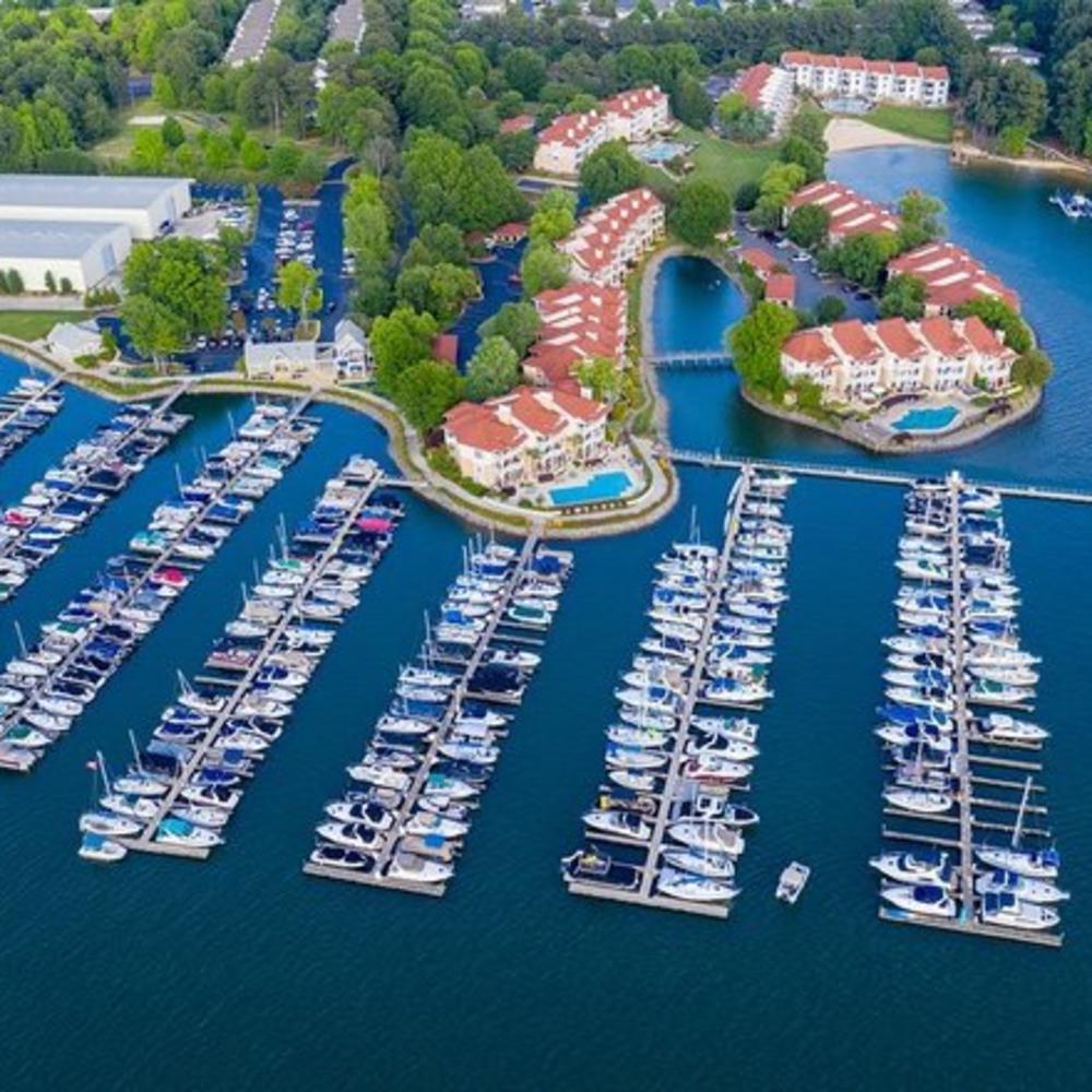 aerial view boats