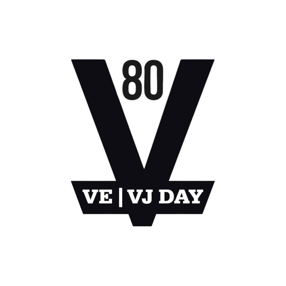 VE80 logo black 'VE | VJ Day 80'