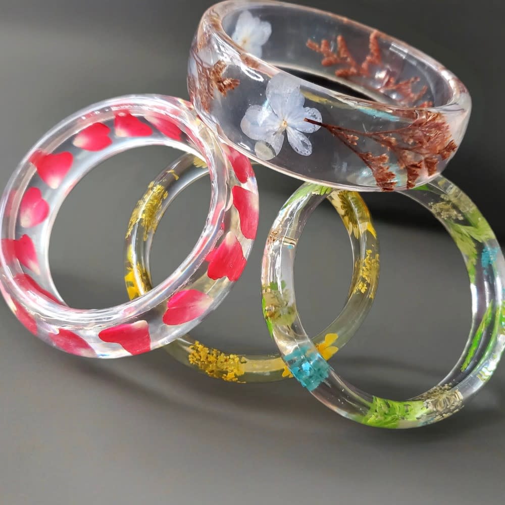 Valentine Flea Assica Real Flower Jewelry