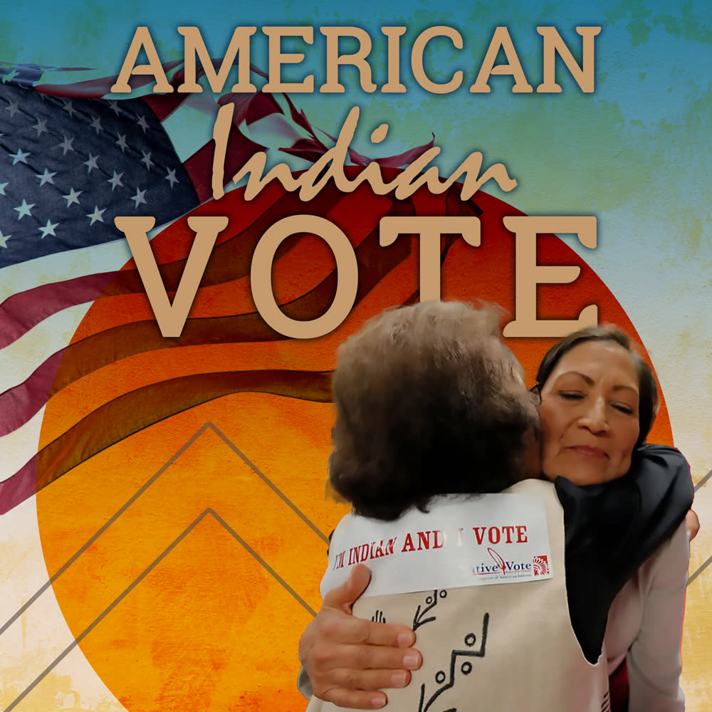 Artwork is on display as part of the "Voices and Votes: Democracy in America" exhibit at Mid-America All-Indian Museum