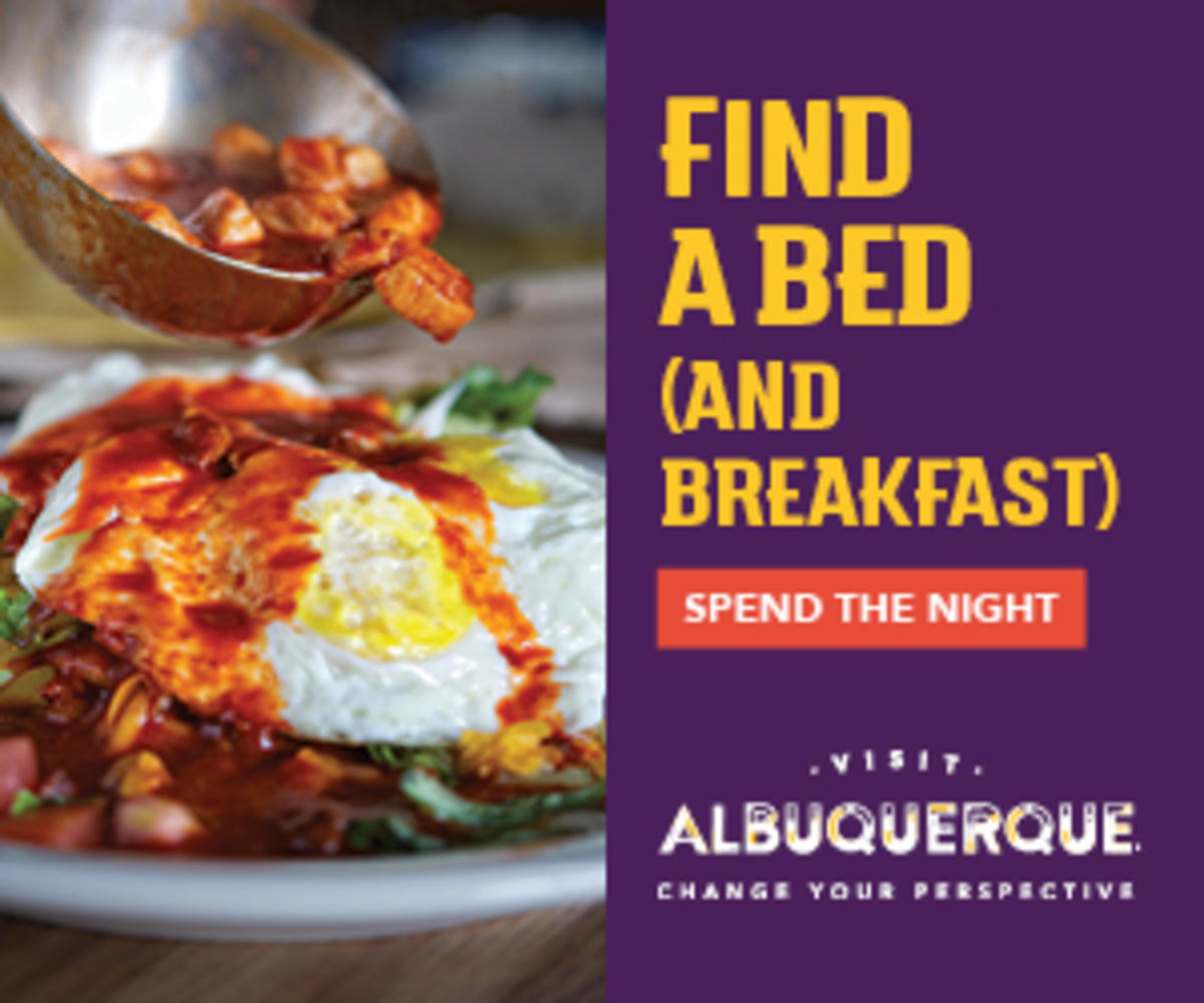 A digital ad from the I40 intercept campaign that says "Fined a Bed (and Breakfast)".