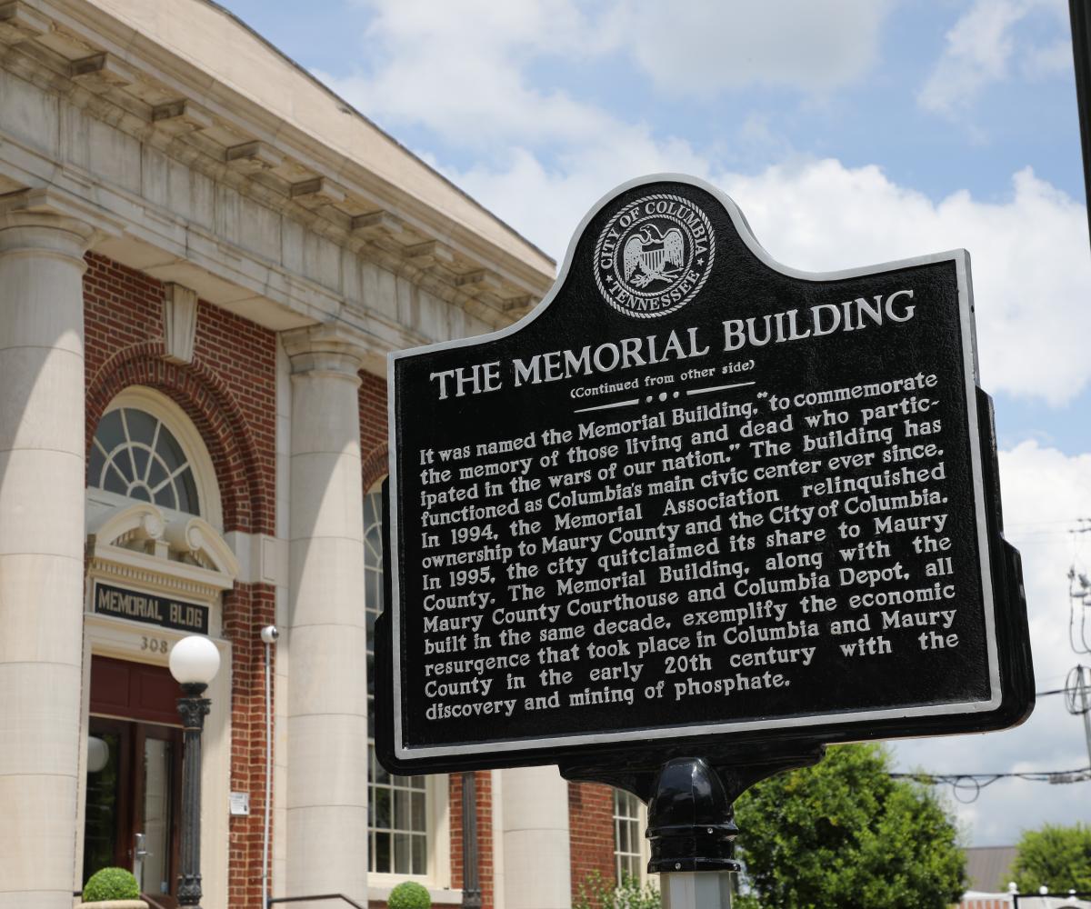 Memorial Building Historical Marker