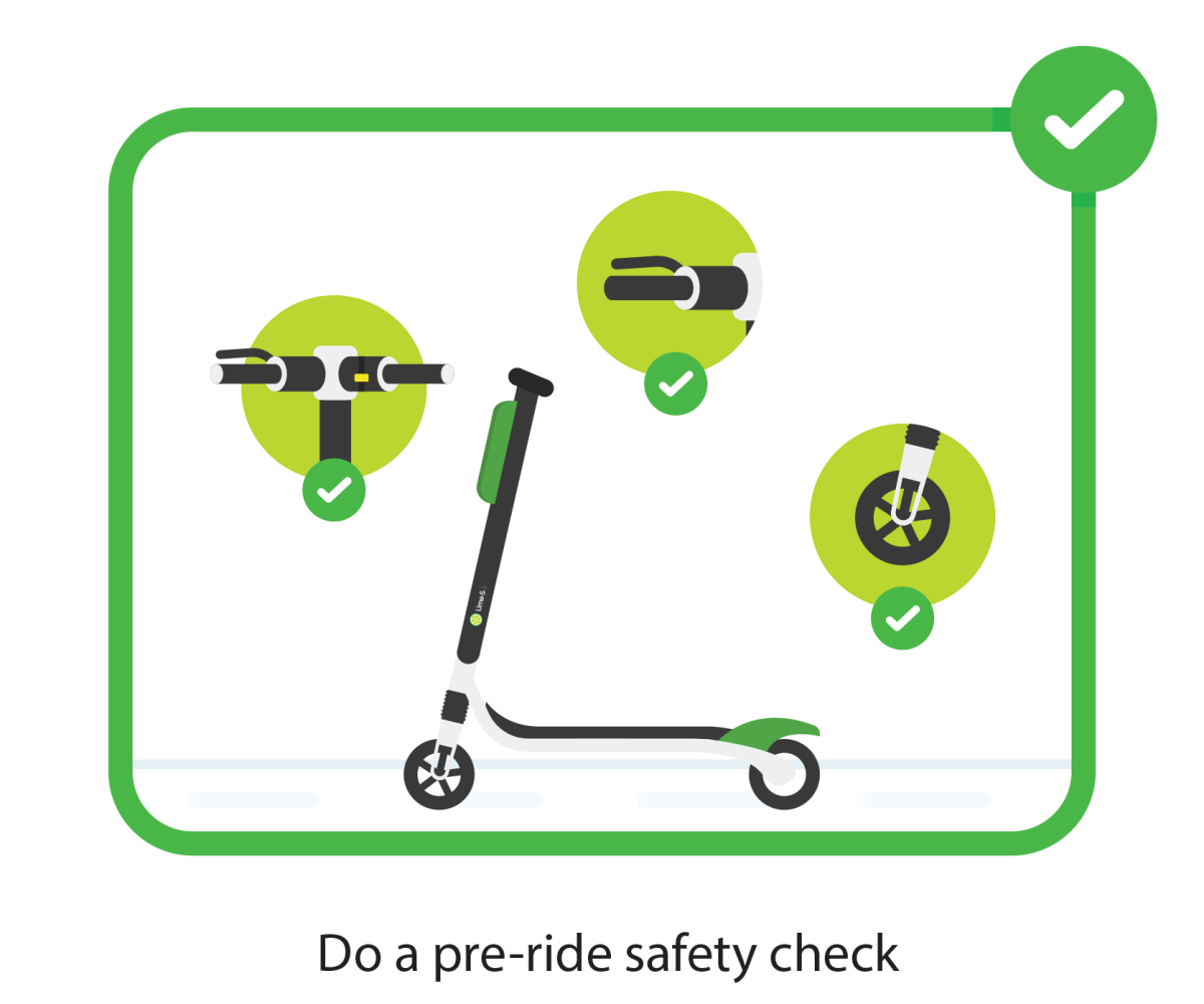 Do a pre-ride safety check before using electric scooters