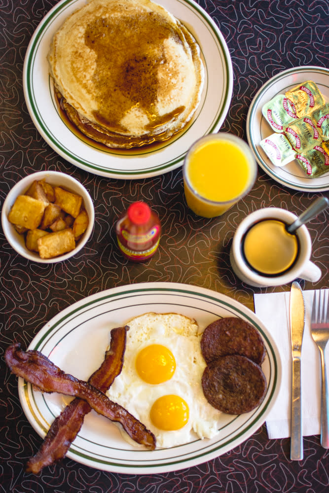 Classic American Breakfast at Hub City Diner