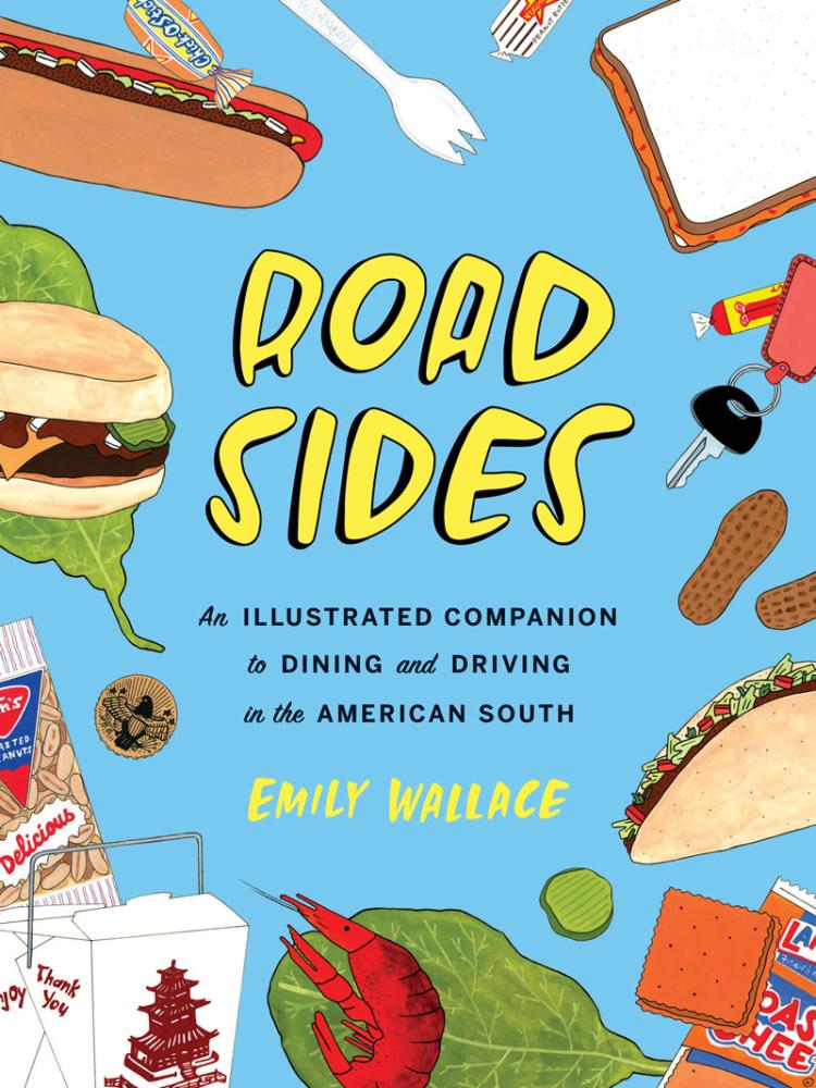 Cover of a Book Illustrated with Cartoon Food Drawings.