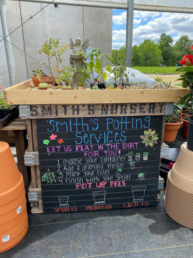 Smith's Nursery Plant Potting Services Stand