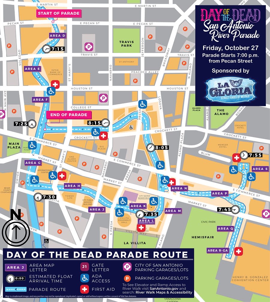 Day of Dead Parade map