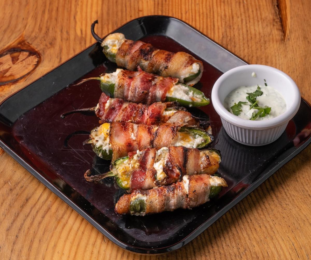 Hangout Sports Bar-bacon wrapped jalapeno poppers