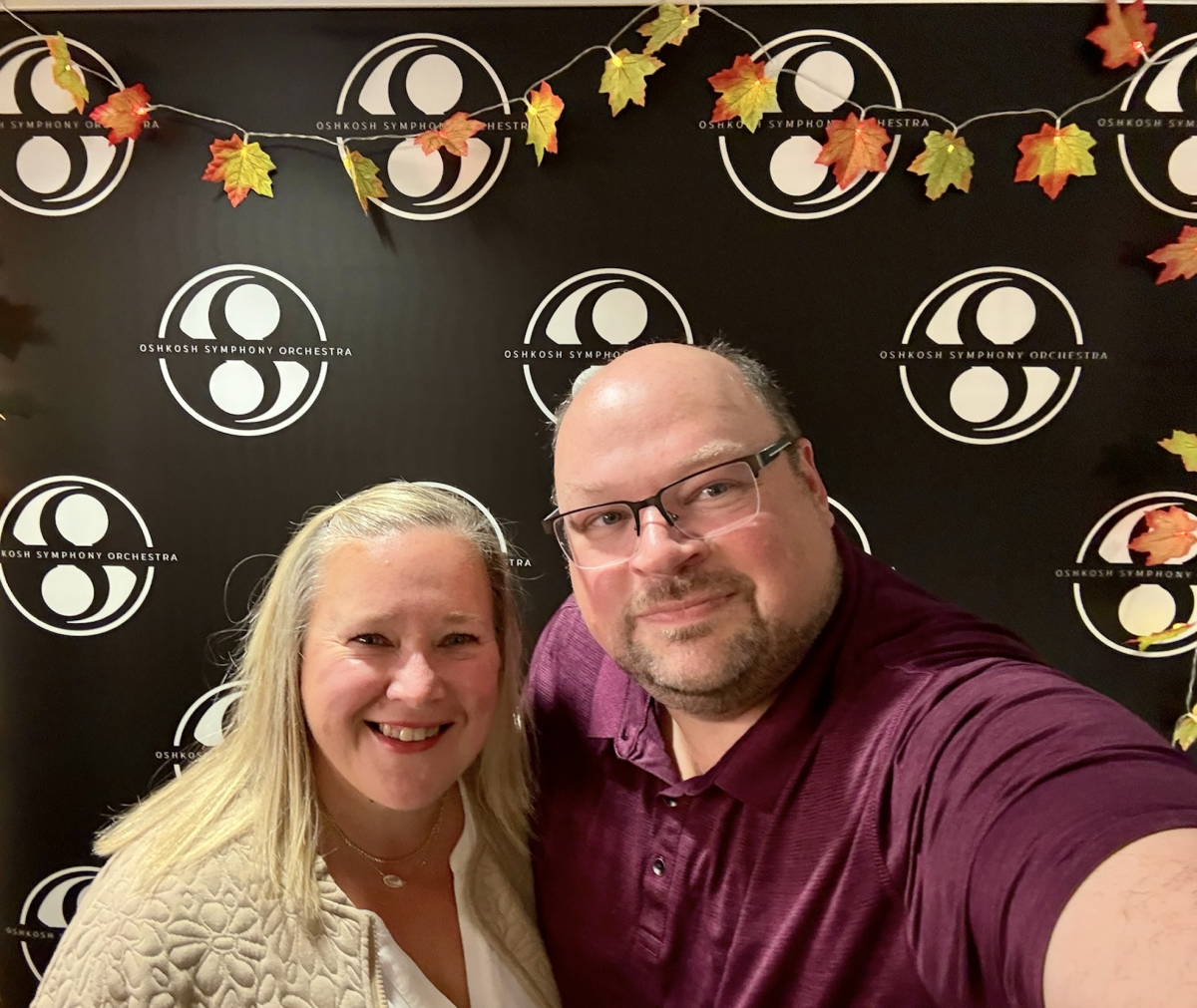 Mark and Michelle experience the Oshkosh Symphony Orchestra at Music Hall at UW Oshkosh