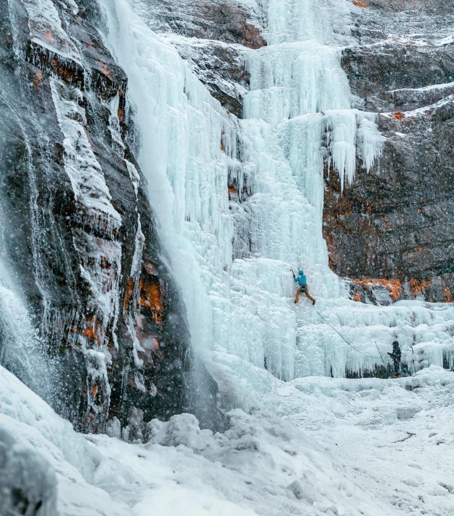 Ice Climbing at Bridal Veil Falls