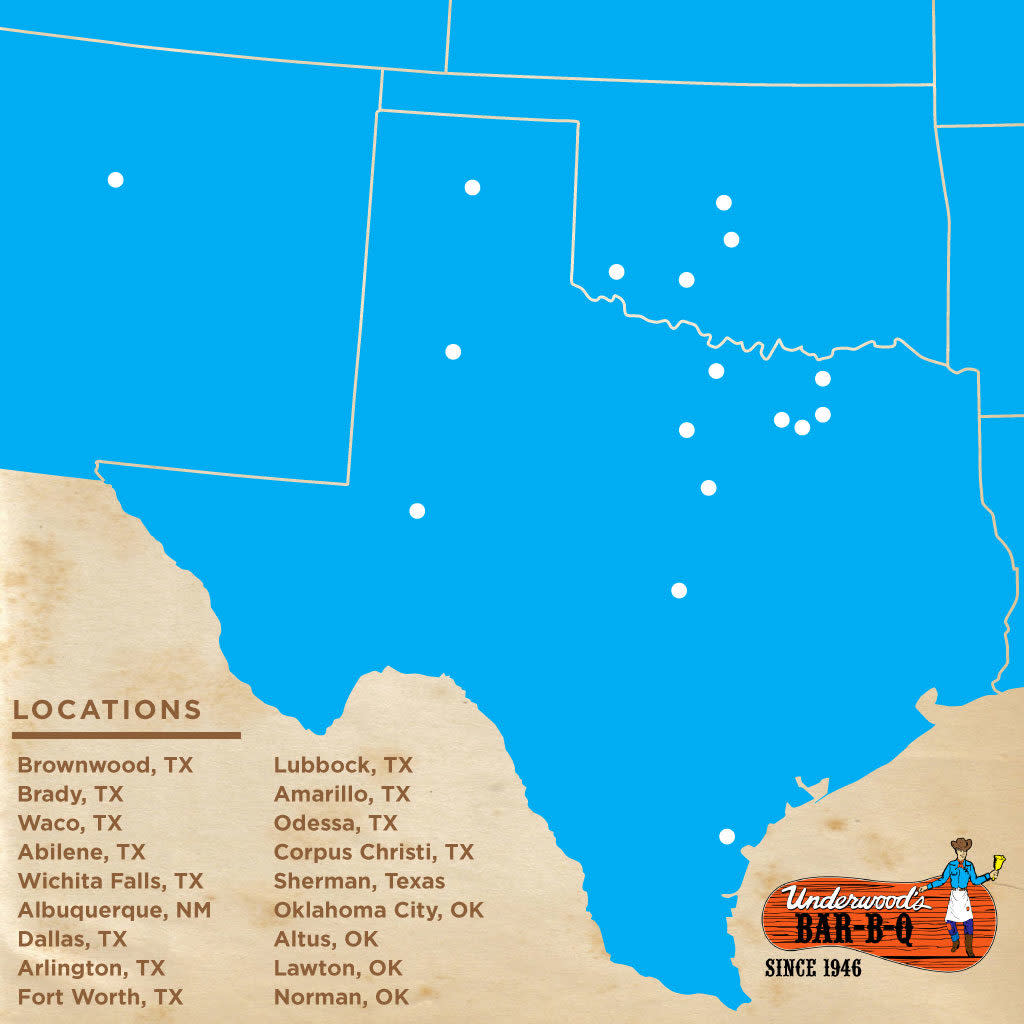Underwoods Barbecue Locations