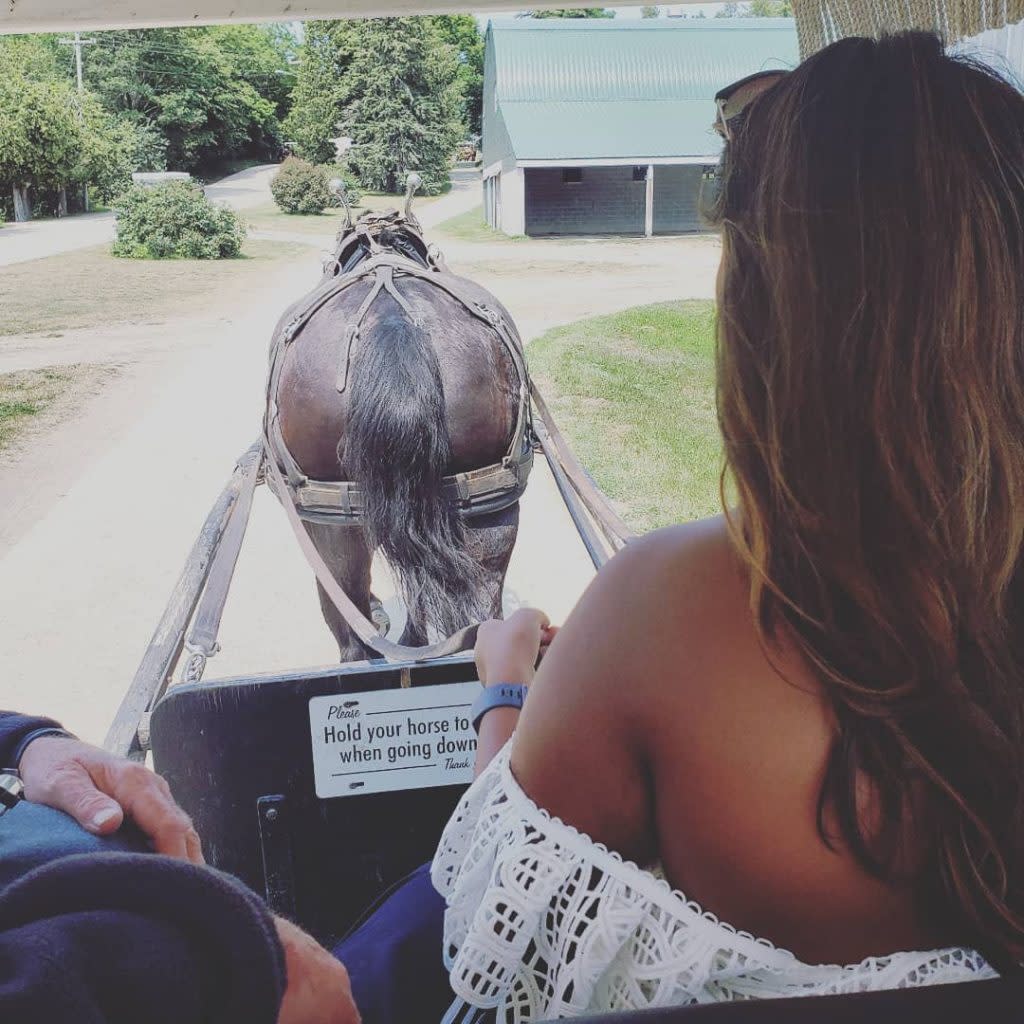 Mackinac Island’s drive-it-yourself horse drawn carriage rides don’t require any experience or familiarity with horses.