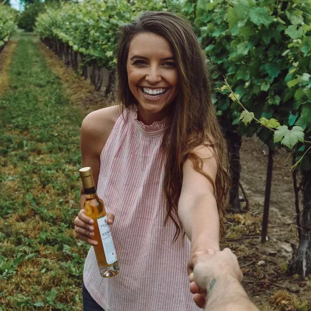 Woman in a wineyard