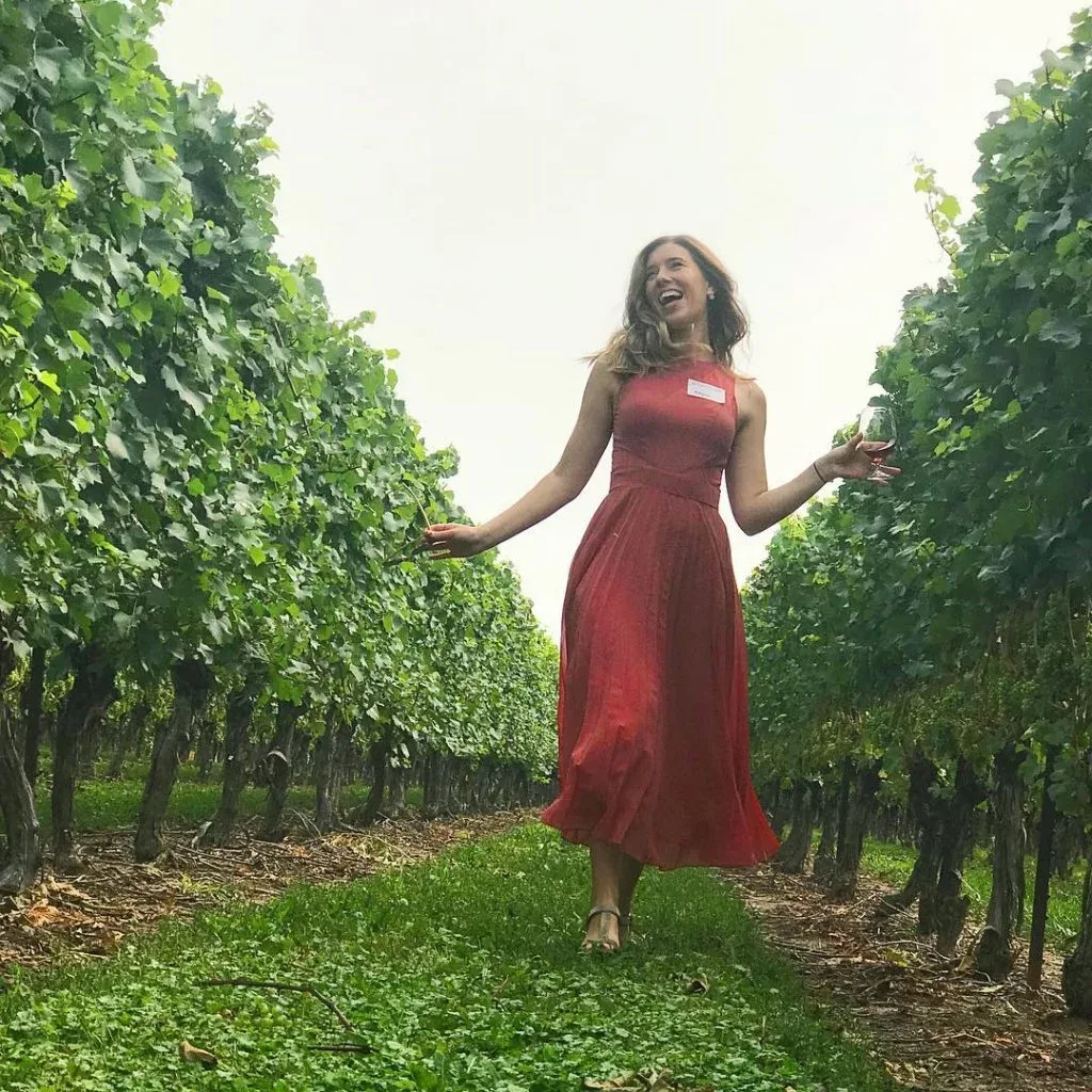 Woman in a wineyard