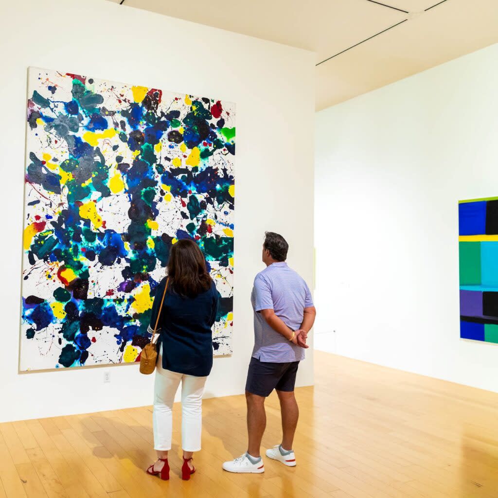 Looking at art in the museum