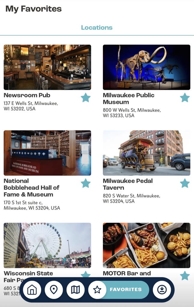 Digital Visitors Map Favorites