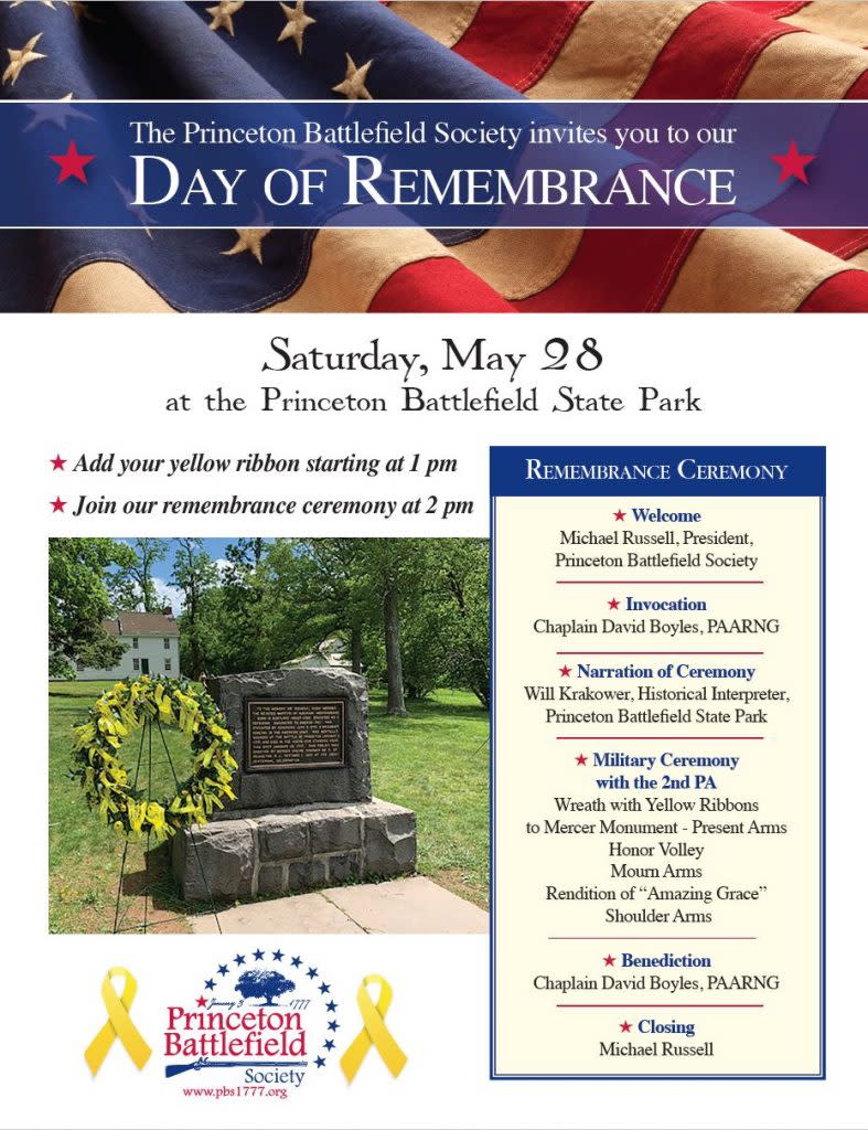 The Princeton Battlefield Society 2022 Day of Remembrance Infographic