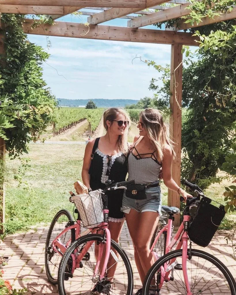 Women biking