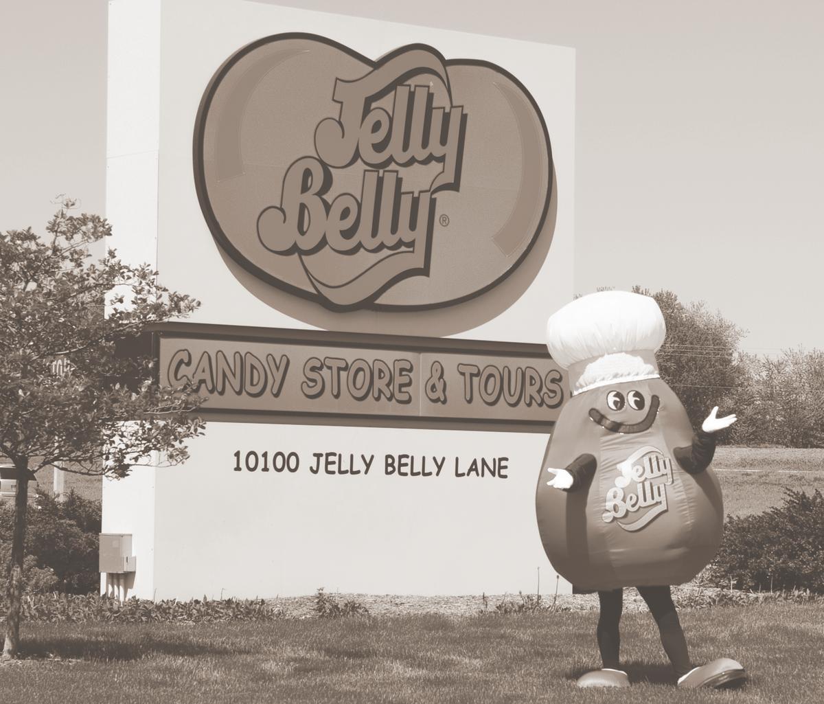 Jelly Belly Entrance Sign in Sepia