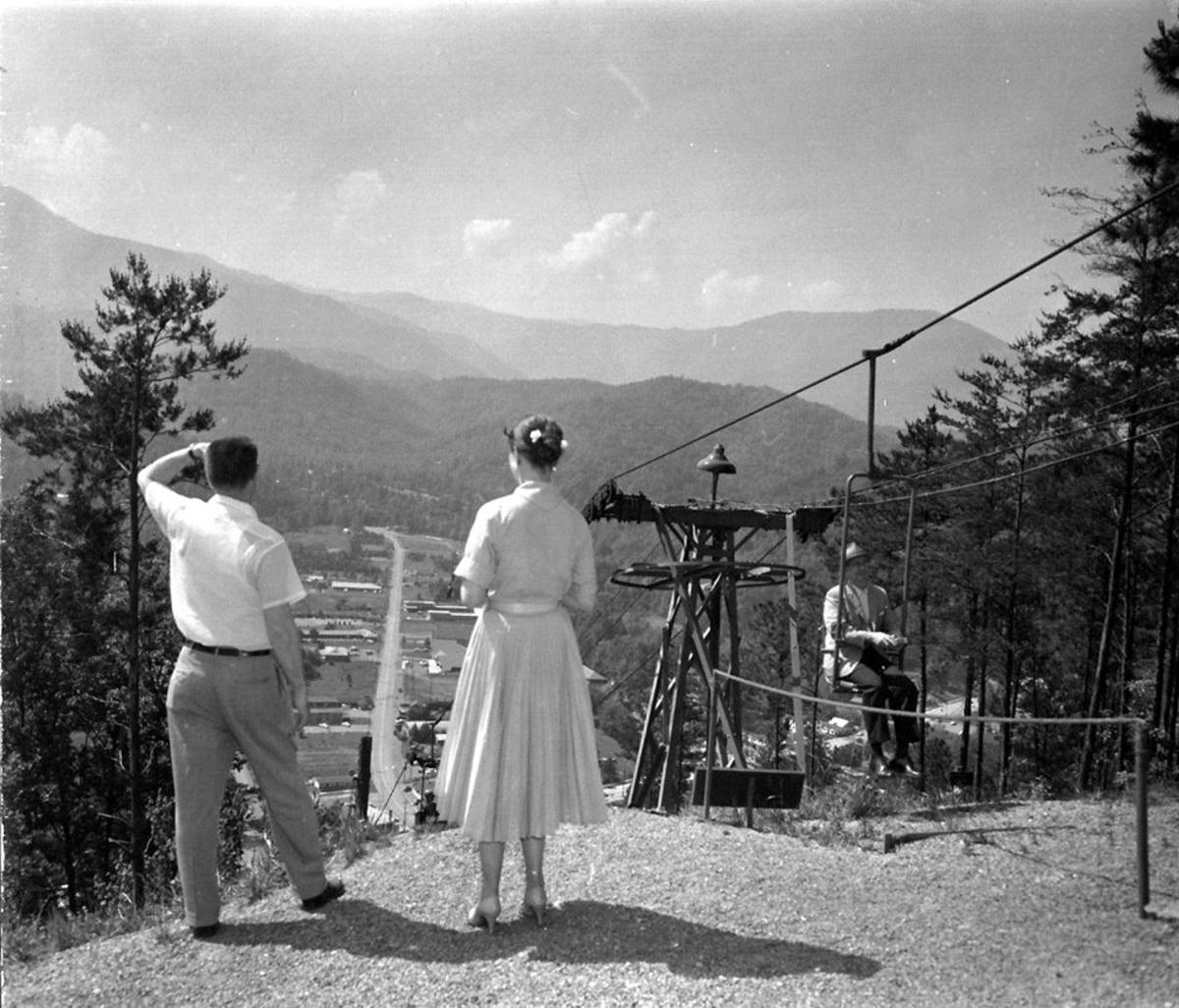 Sky lift old photo