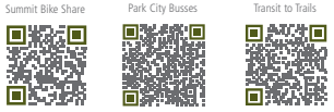 Summit Bike Share, PC Busses, and Transit to Trails QR Codes