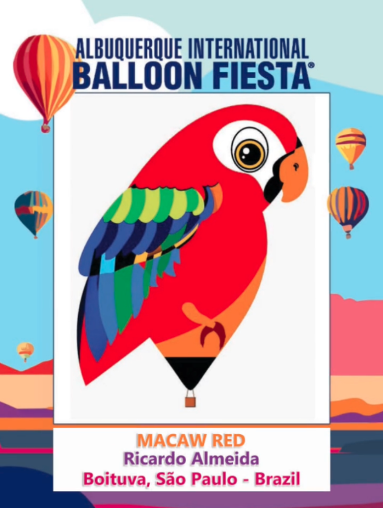 Macaw Red, a new special shape balloon