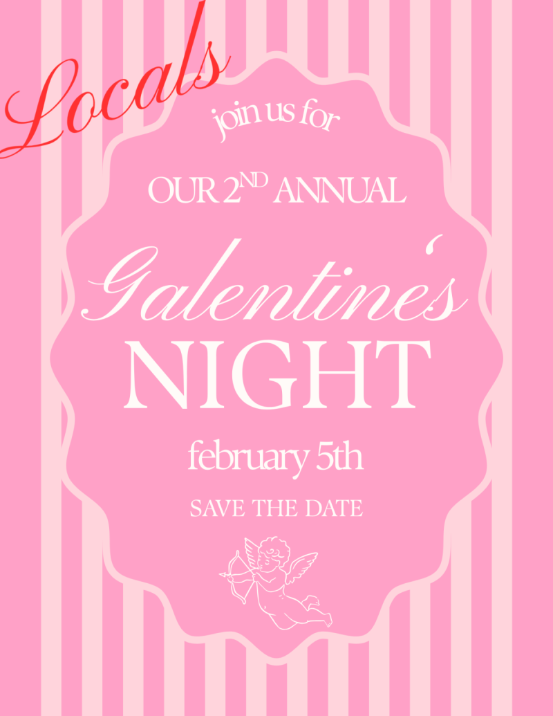 A flyer advertising Upside Goods' Galentine's night on Feb. 5, 2026.