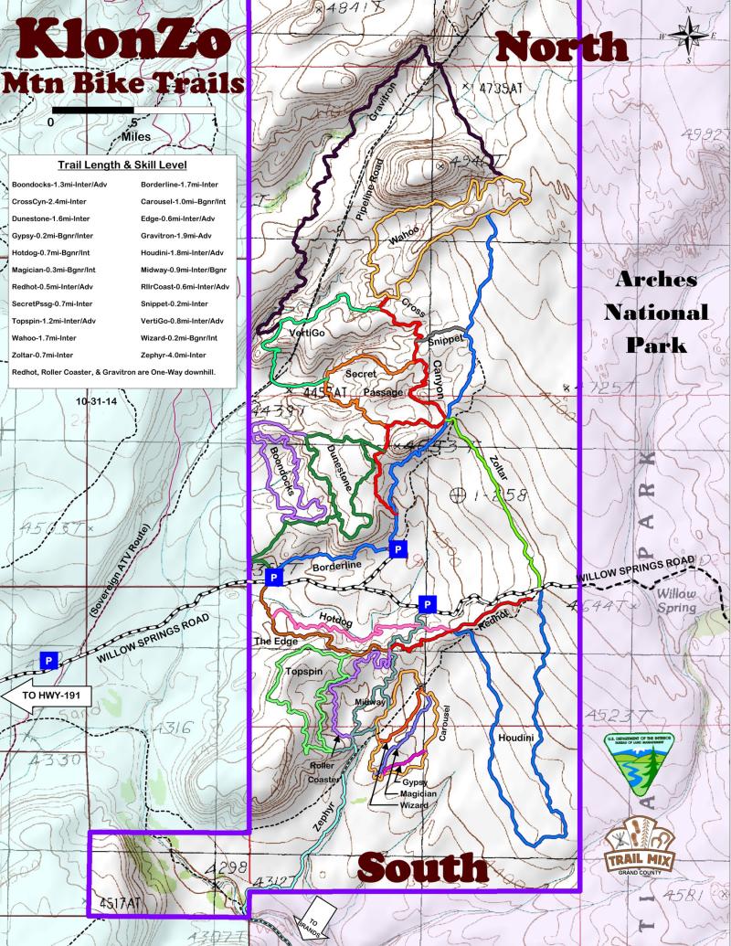 Klonzo trail map