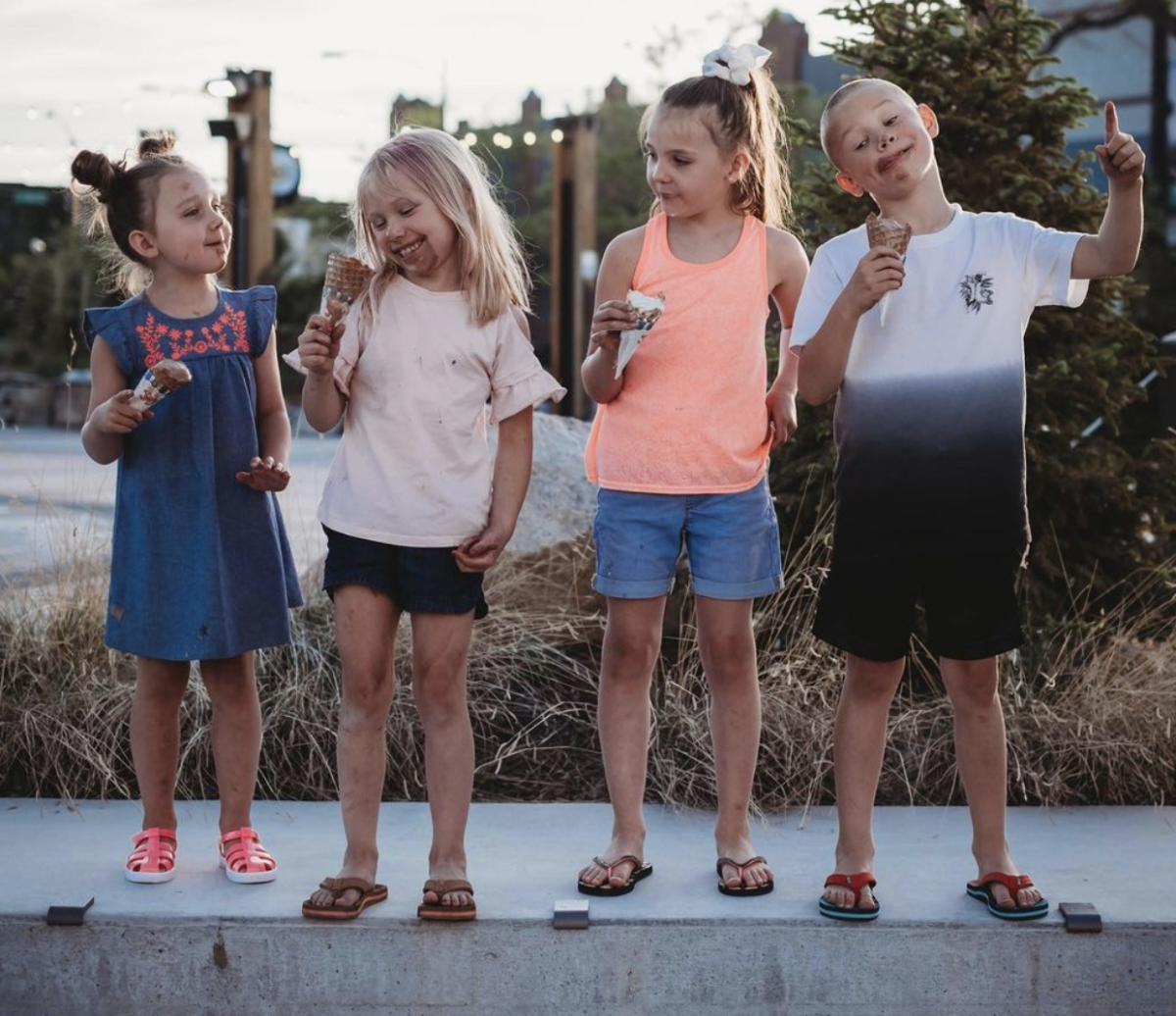 Children in Downtown Casper, Wyoming