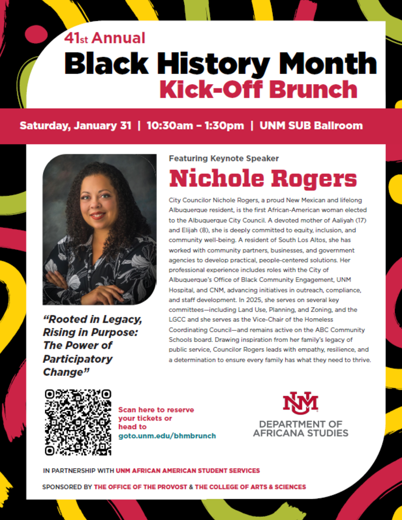 A flyer advertising the 2026 Black History Month Kick-Off Brunch.