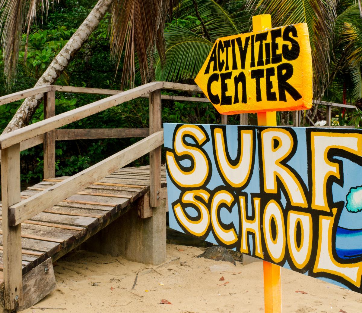 Surf School sign