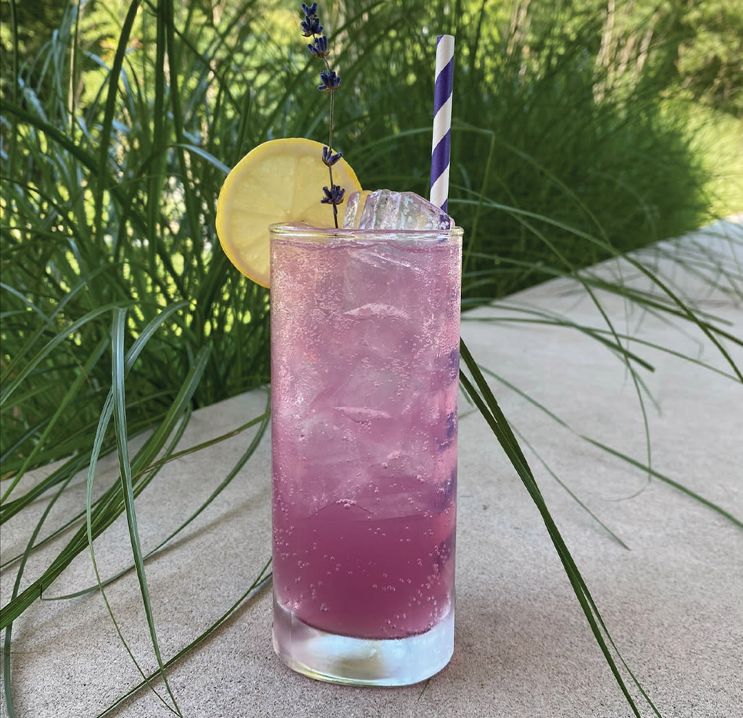 Lavender Haze wine spritzer at Shady Creek Winery