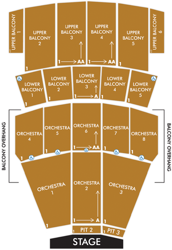 Coronado Theatre Seat Map