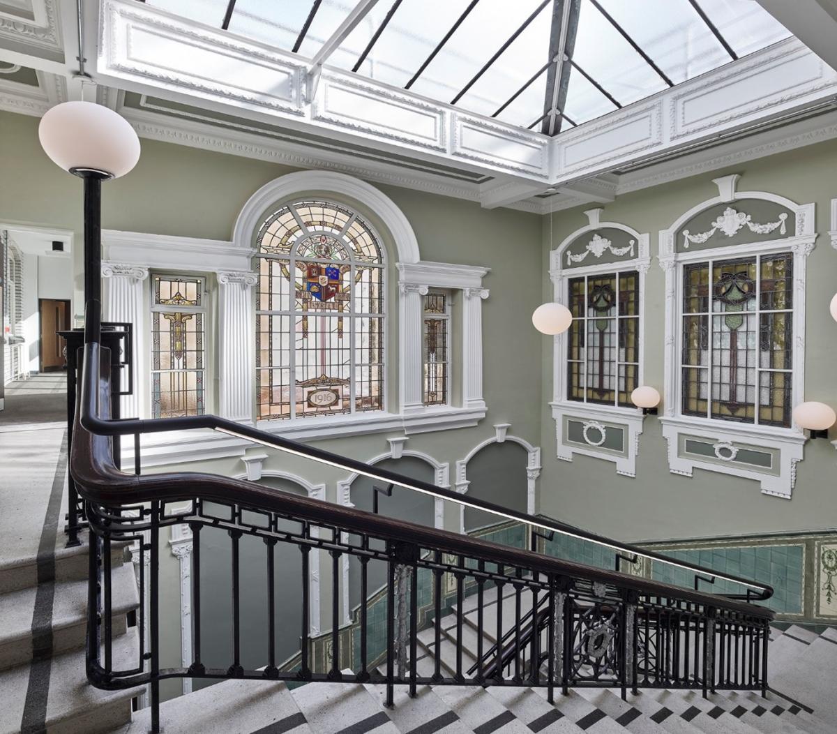 Stairway of the Oddfellows Hall at University of Manchester