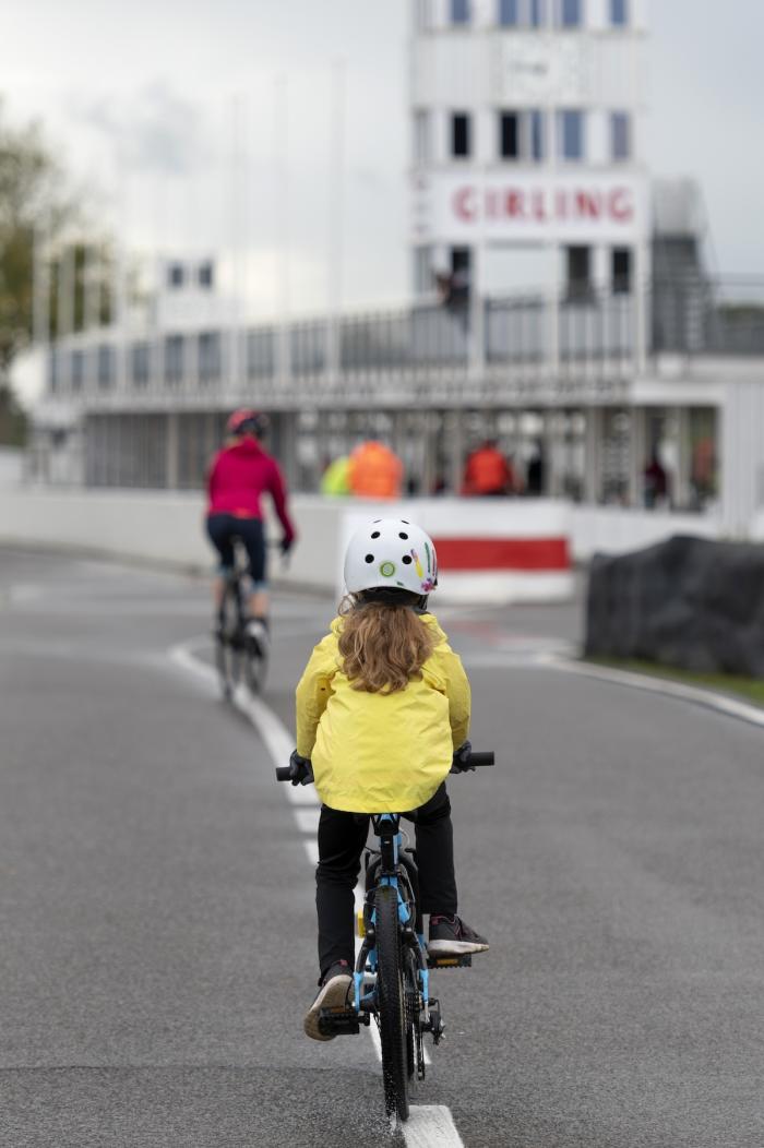 Goodwood cycling sessions, girl on bike