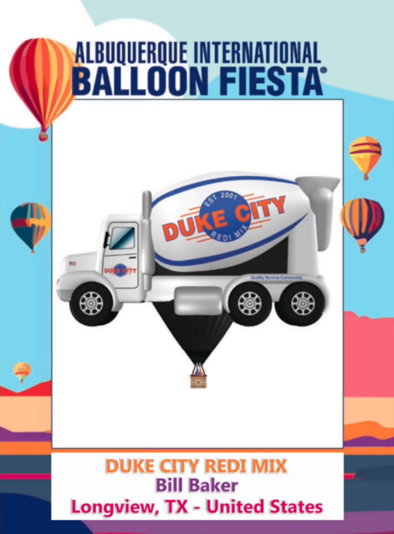 2024 New Special Shape Balloon Duke City Redi Mix