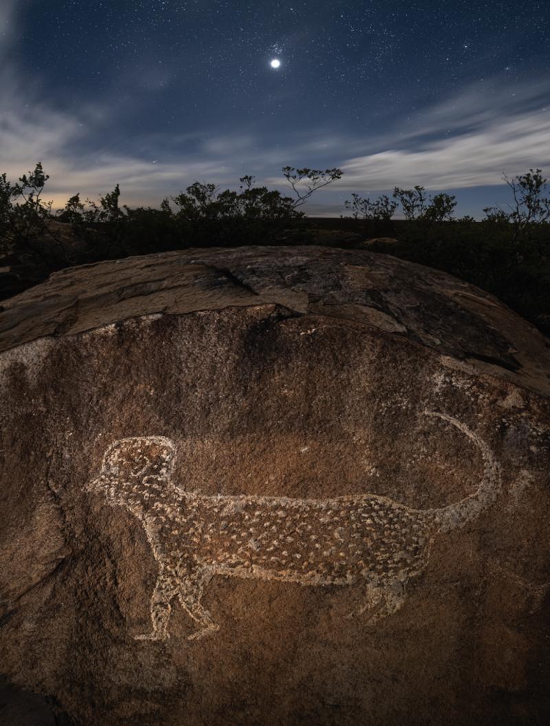 Venus Overlooks a Petroglyph