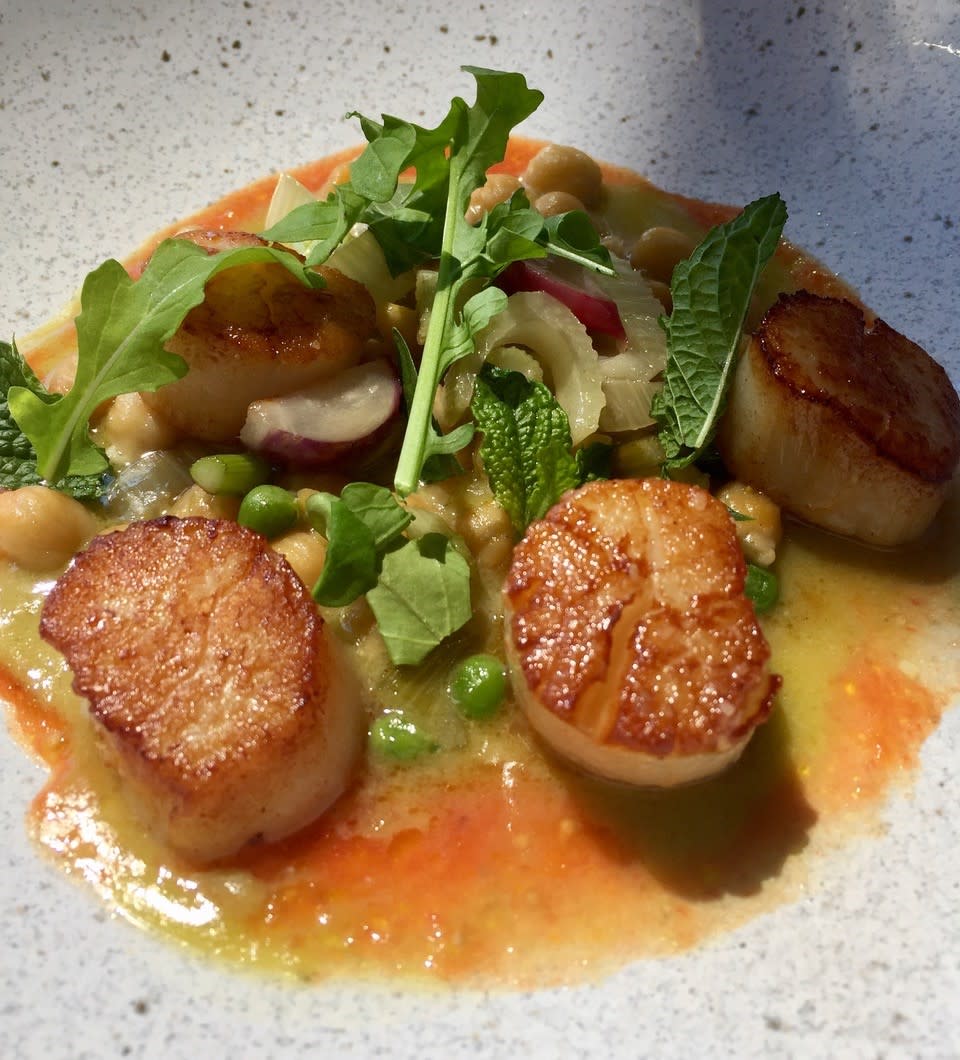 Wild Caught Scallops Dish at Mission Hill Family Estate Winery