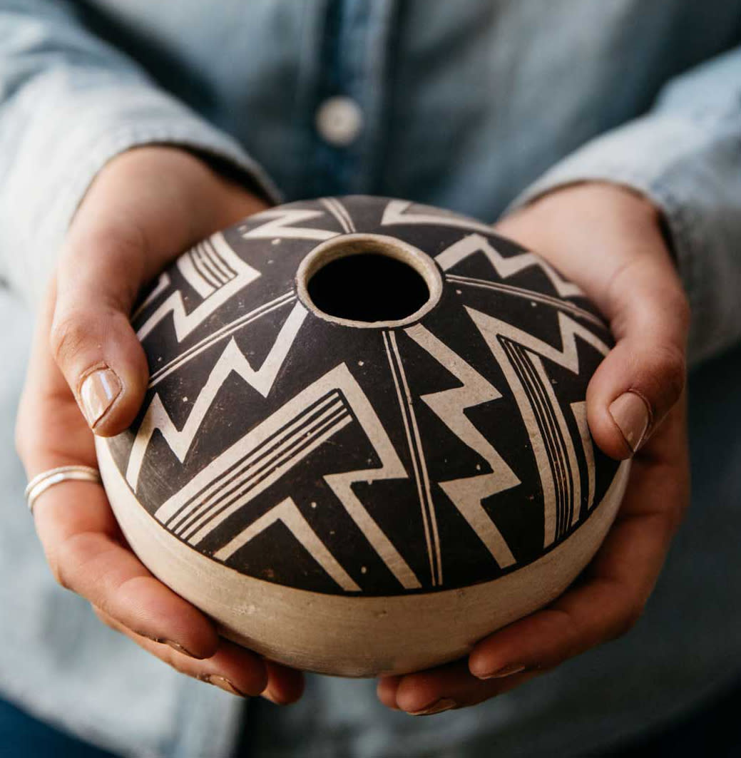 A piece of traditional native pottery