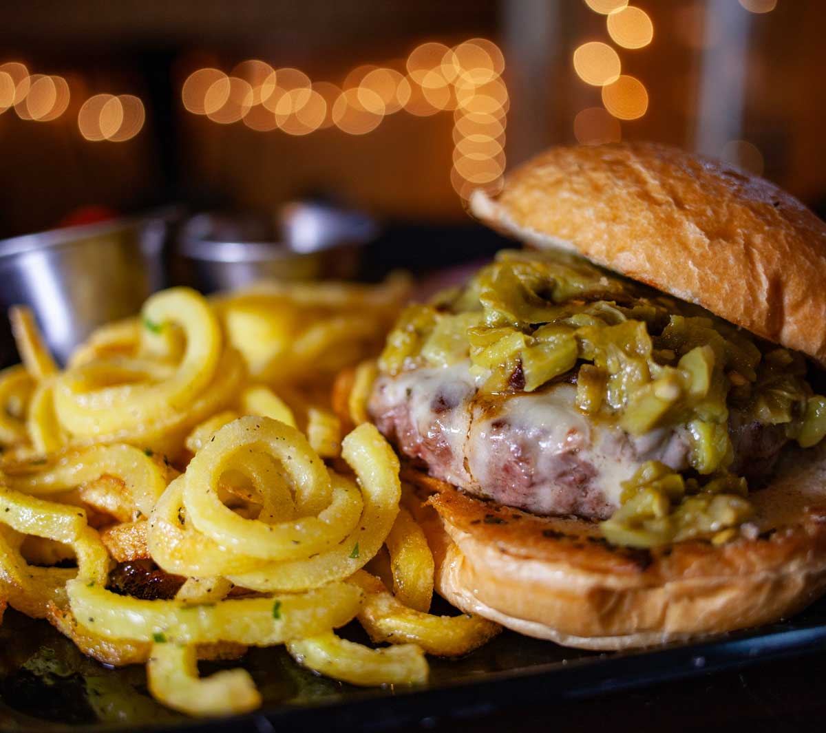 Green Chile Cheeseburger